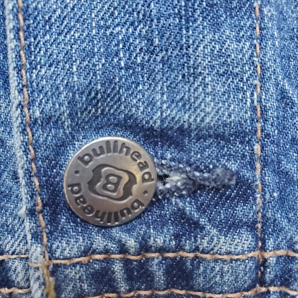Bullhead Distressed Denim Jacket M - Picture 5 of 10